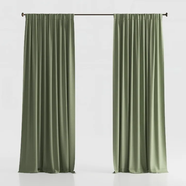 SHINELAND Rustic Boho Olive Green Blackout 