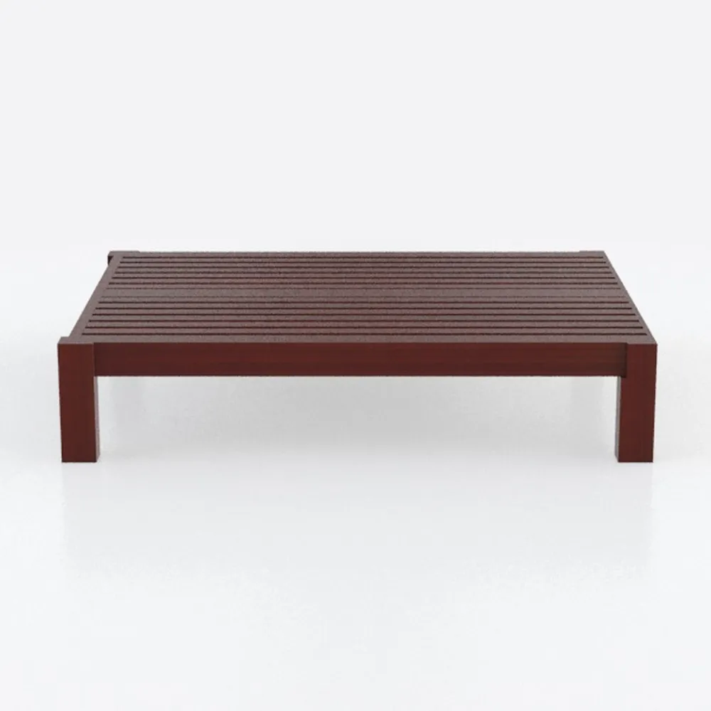Felicity Mid Century Modern Rectangular Solid Wood