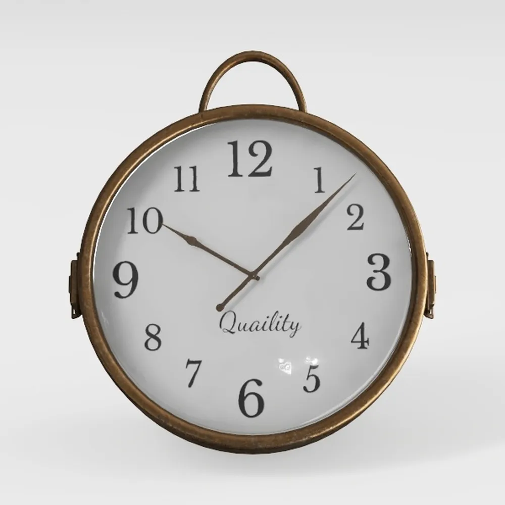 4.5" Battery Operated Antique Retro Analog Metal