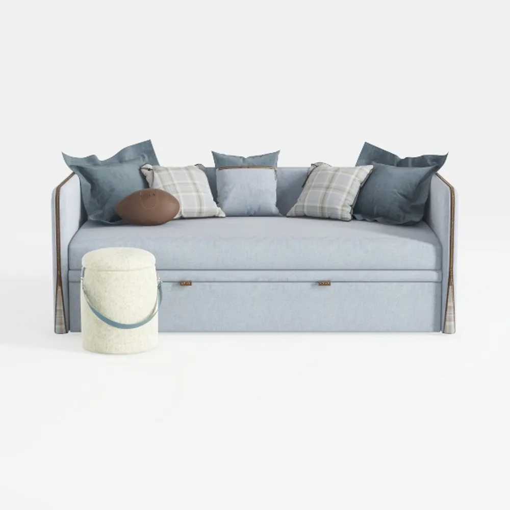 BOWERY HILL Traditional Velvet Twin Size Tufted Da