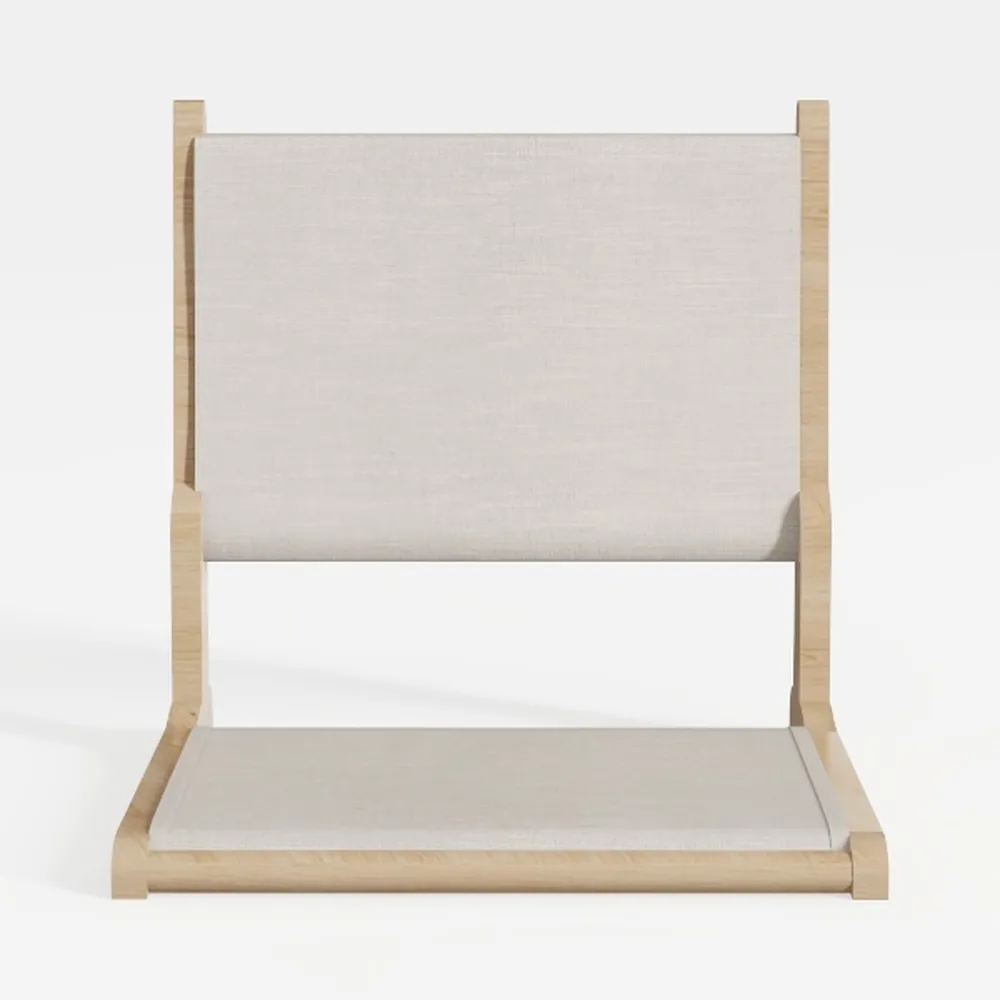 Tangkula Teak Wooden Chair, Mid Century Modern Acc