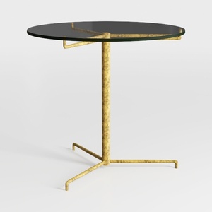 Helios Gold with Tempered Glass Side Table