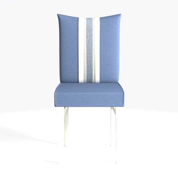 Tufted Side Dining Chair, Velvet, Metal, Gold Blue