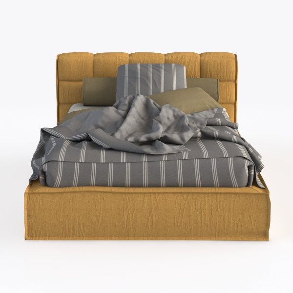 Venice Upholstered Platform Bed | Box Spring Not