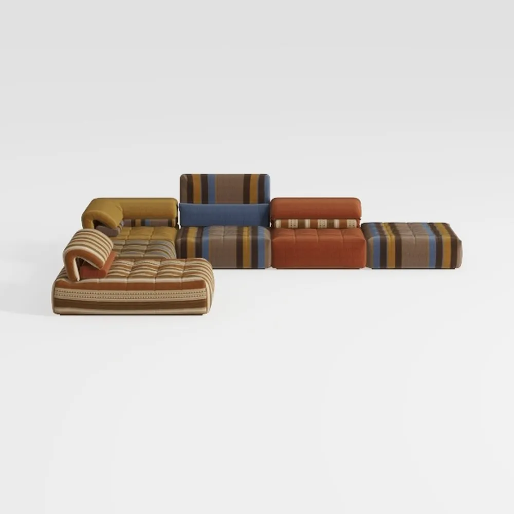 IDEALHOUSE Modular Sectional Sofa,L-Shaped Bean Ba