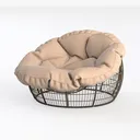 NICESOUL® Double Egg Chair Indoor Outdoor Stationa Left 45 Degree View