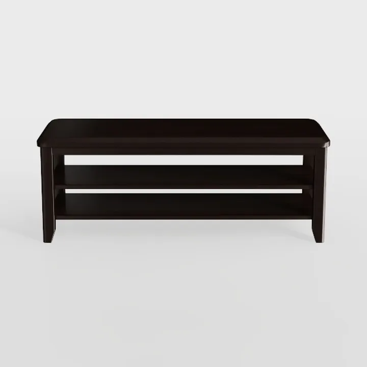 Wooden Shoe Bench, Shoe Organizer Rack with 2