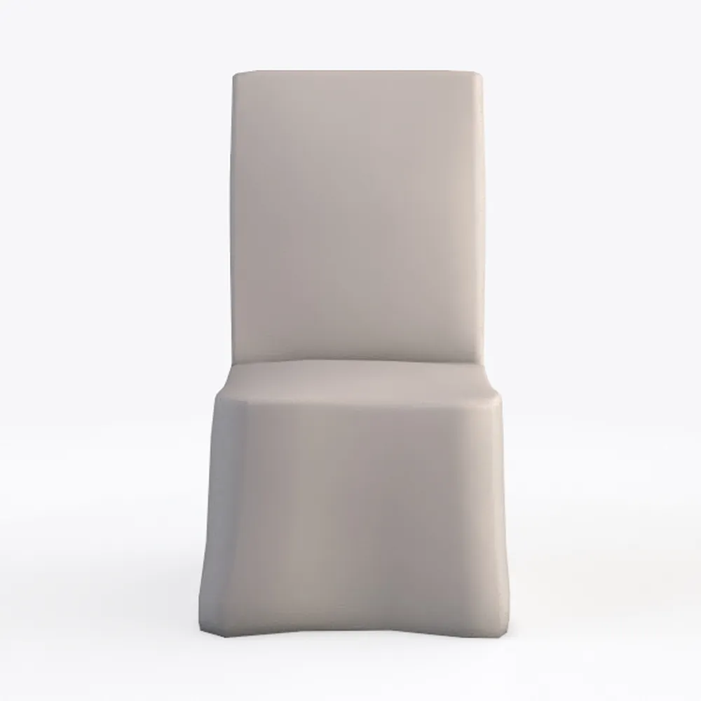 Rizzo Beige Linen Wood Upholstered Dining Side Cha