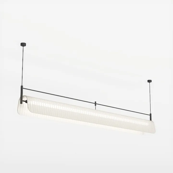 Modern Wave LED Pendant Light Dimmable Fixture