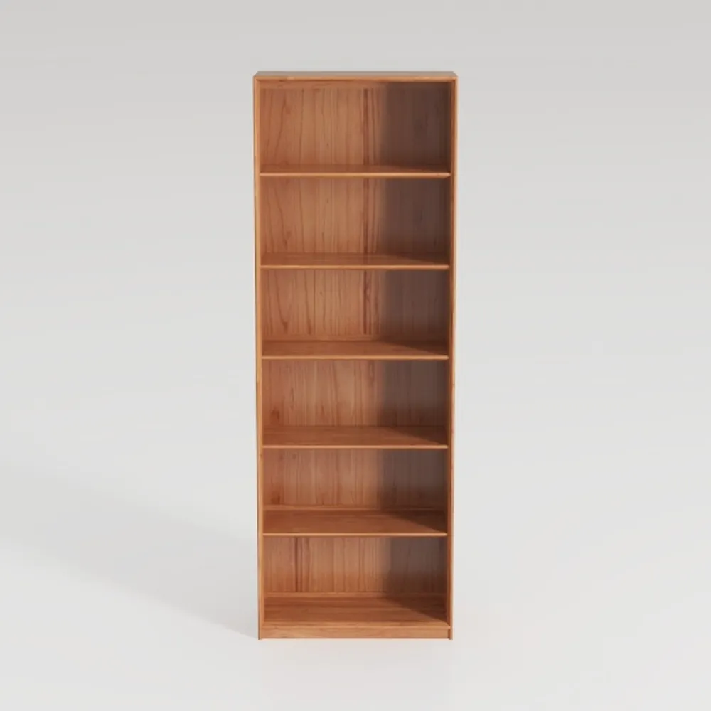 Home Square Solid Wood 84" Bookcase Set with Six