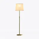 Brass Fabric Modern Adjustable Floor Lamp 3D Model Right 45 Degree View