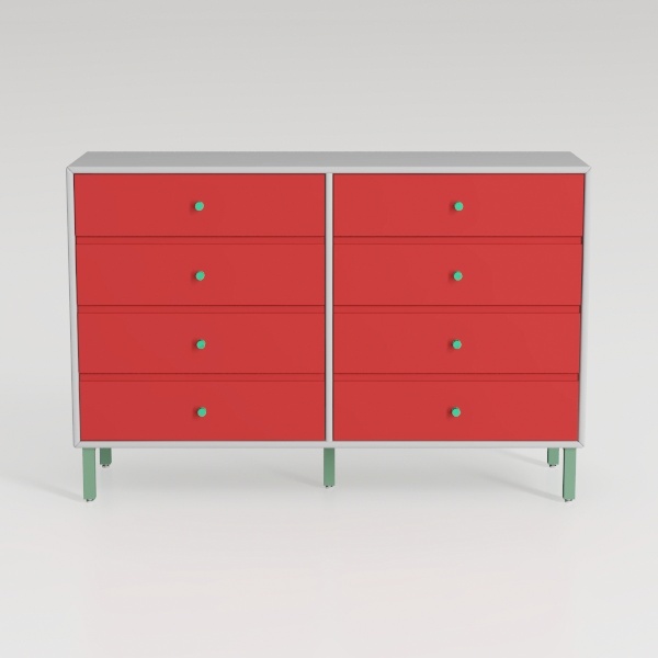 Dresser for bedroom, Pink Bedroom Dresser with LED