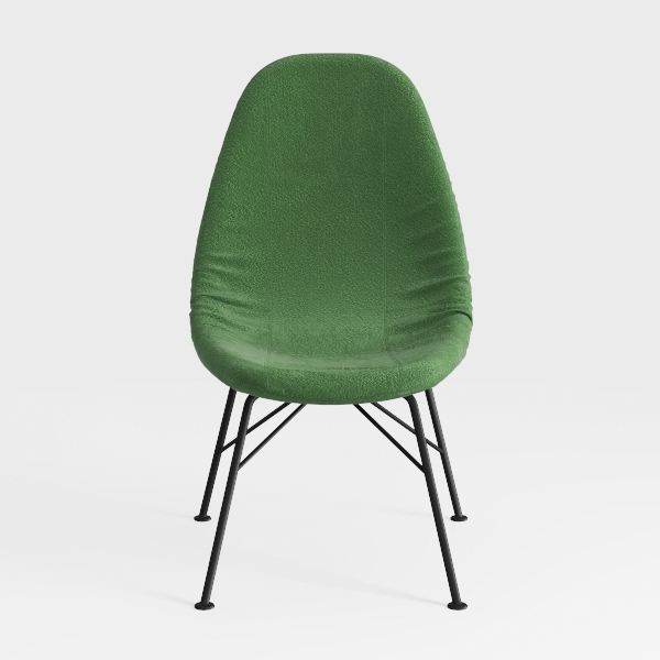 CangLong Modern Velvet Chairs with Metal Legs for