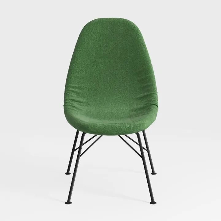 CangLong Modern Velvet Chairs with Metal Legs for