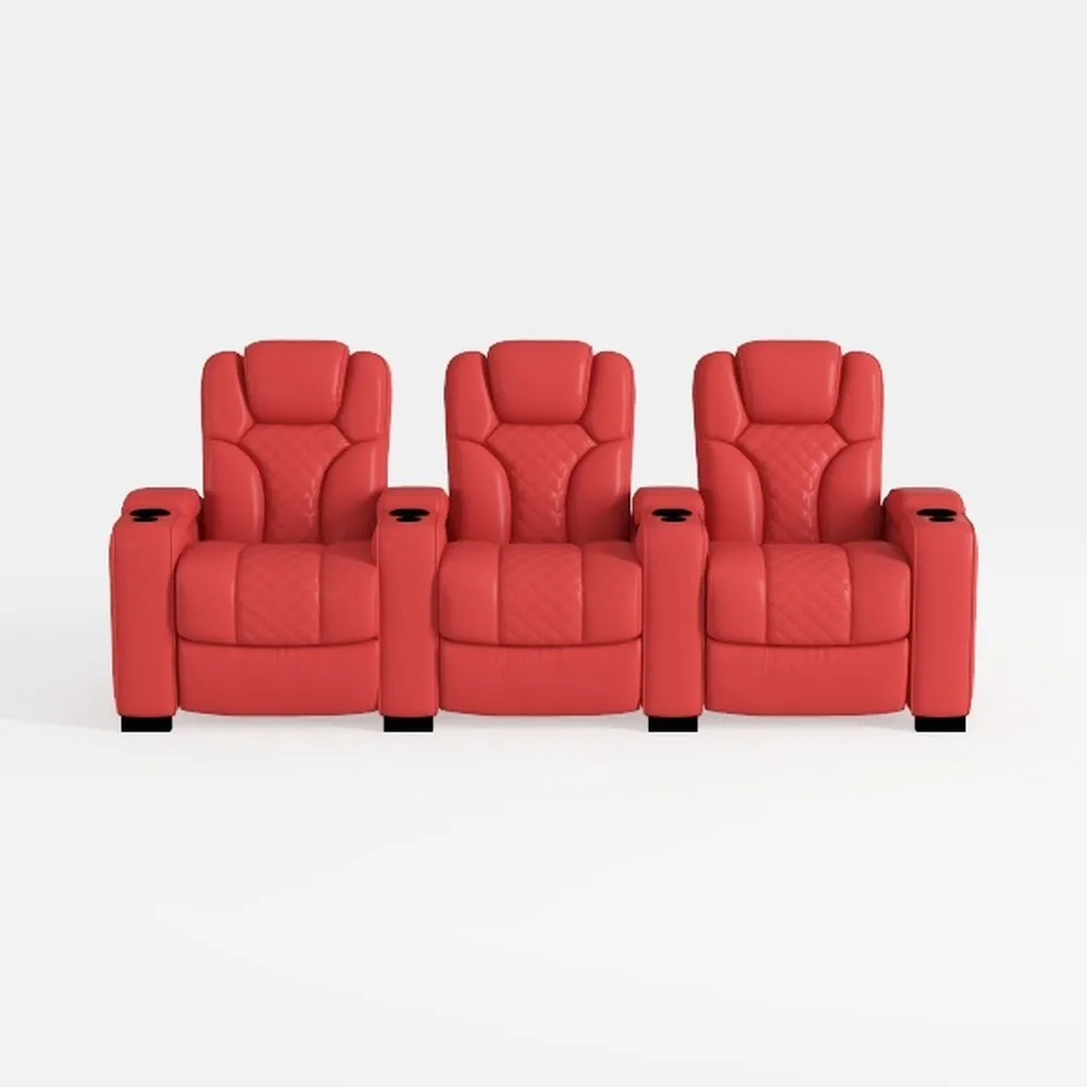 Red Fabric Power Lift Recliners Chair Electric Lei