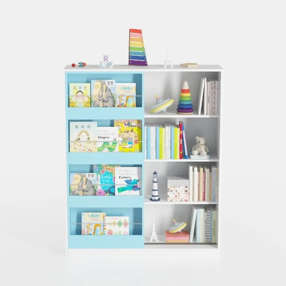 48.6" Large Solid Wood Kids Bookshelf, 3 Layer