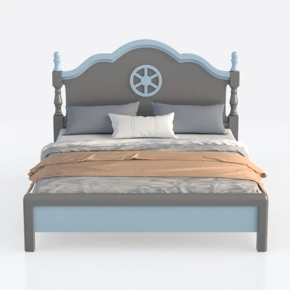 FurnitureR Letto Singolo in Metallo con Luce LED, Moderno per Ragazzi, con Rete a Doghe, per Camera da Letto o Camera degli Ospiti, 90 x 190 cm, Blu