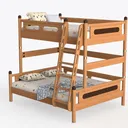 Pemberly Row Transitional Twin-Over-Twin Solid Woo Left 45 Degree View