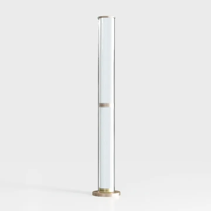 Minimalist Modern Glass Metal Floor Lamp 3D Model