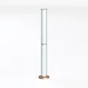 Minimalist Modern Glass Metal Floor Lamp 3D Model Left 45 Degree View