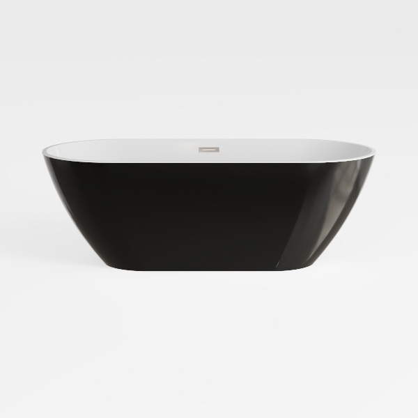 59&quot; Freestanding Bathtub, Oval Contemporary Luxury