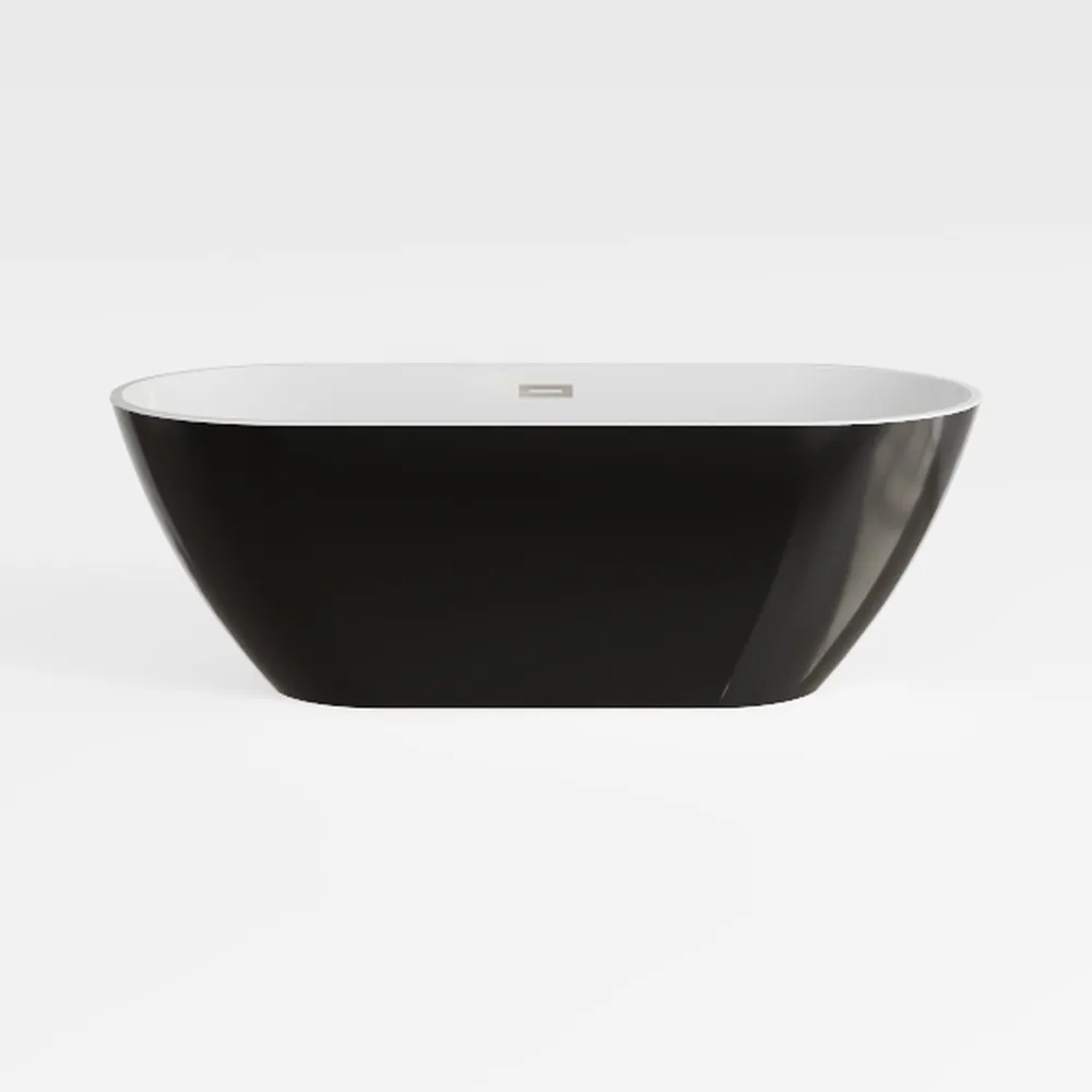 59" Freestanding Bathtub, Oval Contemporary Luxury
