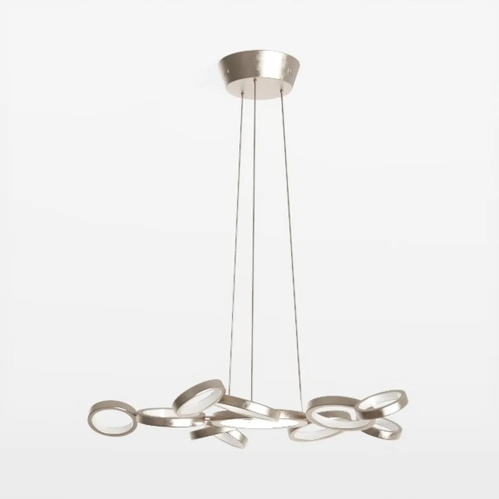 Lighting Satin Nickel Modern Hanging Chandelier