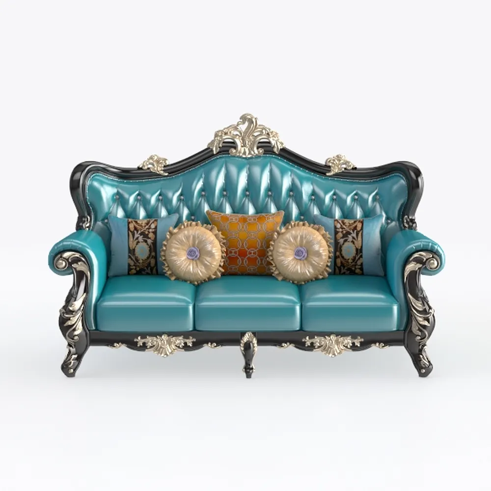 European Classical Solid Wood Combination Sofa