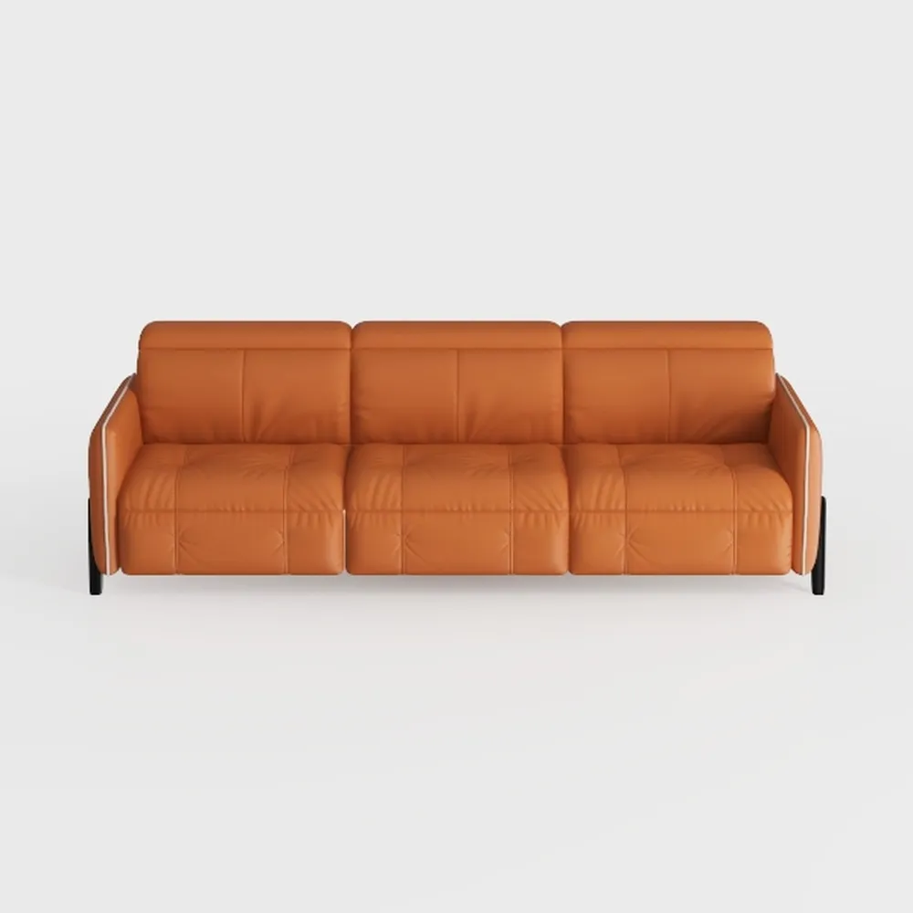 3-Seater Sofa Bed, Faux Leather Futon Sleeper