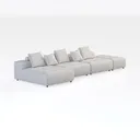 Large Size Modular Cloud Sofa 8 Seater Down Sofa Right 45 Degree View