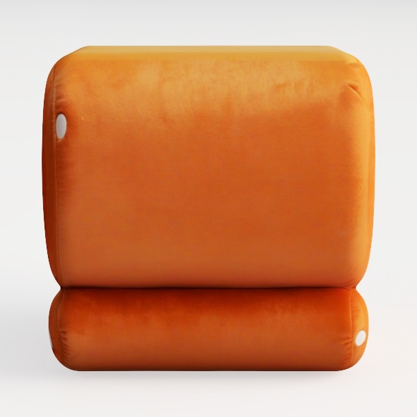 Chameleon 34.6 in. Square Arm 1-piece Modern Velve