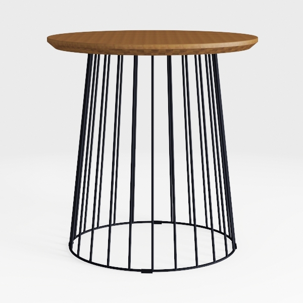 VECELO Small Round Kitchen Table with