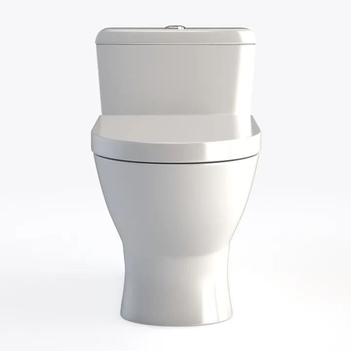 Minimalist White Ceramic One Piece Toilet 3D Model