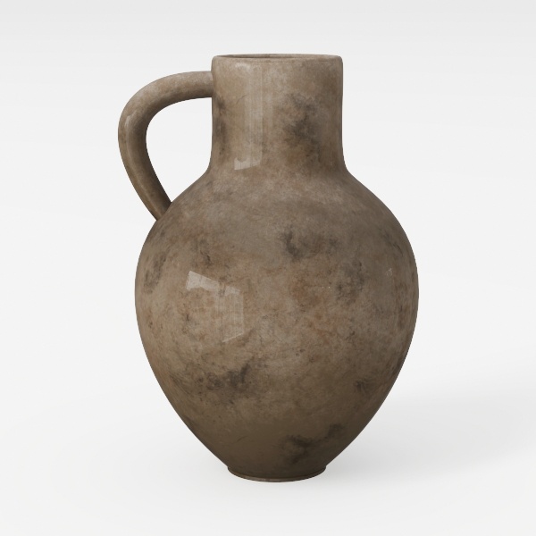 10&#39;&#39; Handmade Clay Black Rustic Textured Vase