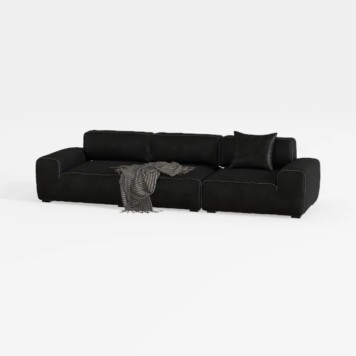 117.3” Modular Sectional Sofa, Corduroy Boneless