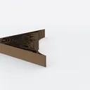 Vintage Carved Solid Wood Corner Decorative Ornament 3D Model Right 45 Degree View
