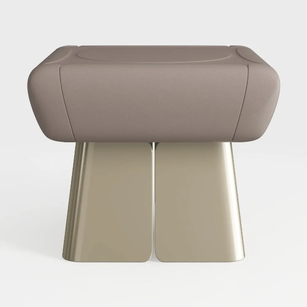 Brune 37 in. Light Brown Modern Oval High Gloss Lo