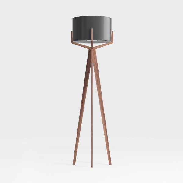 Wood Tripod Floor Lamp Seamless Texture a Wicker