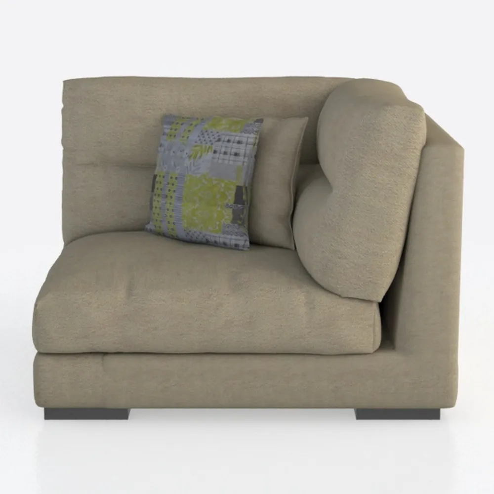 POVISON 31" Modular Sectional Armless Sofa for Liv