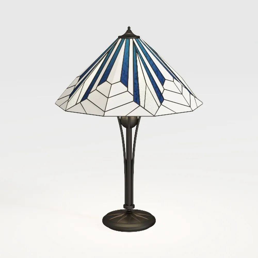 Capulina Tiffany Table Lamp 3-Light 16X16X24