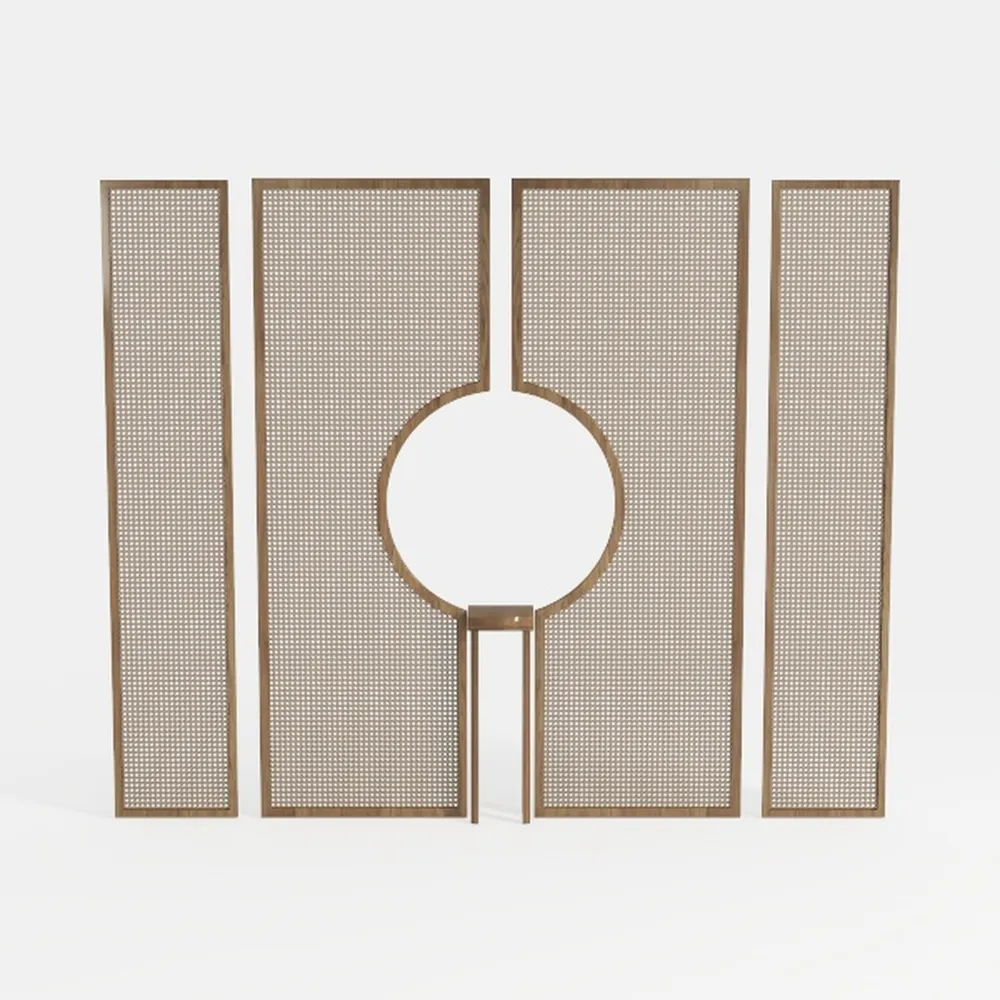 SICOTAS Rattan Sideboard Buffet Credenza Cabinet