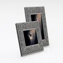 Zebra Pattern Metal Picture Frames Decorative Desktop 3D Model Right 45 Degree View