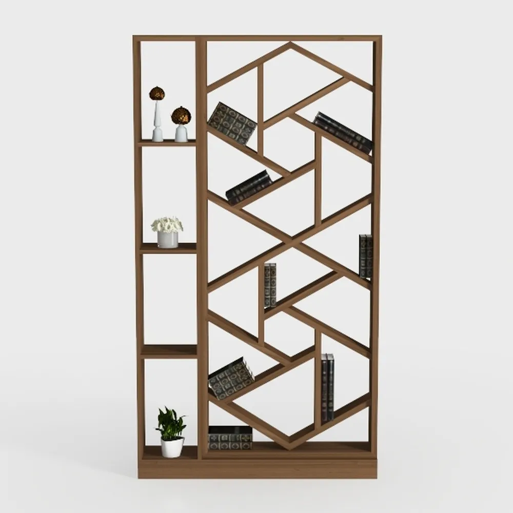 DWVO Industrial Tree Bookshelf, Large 5 Tier