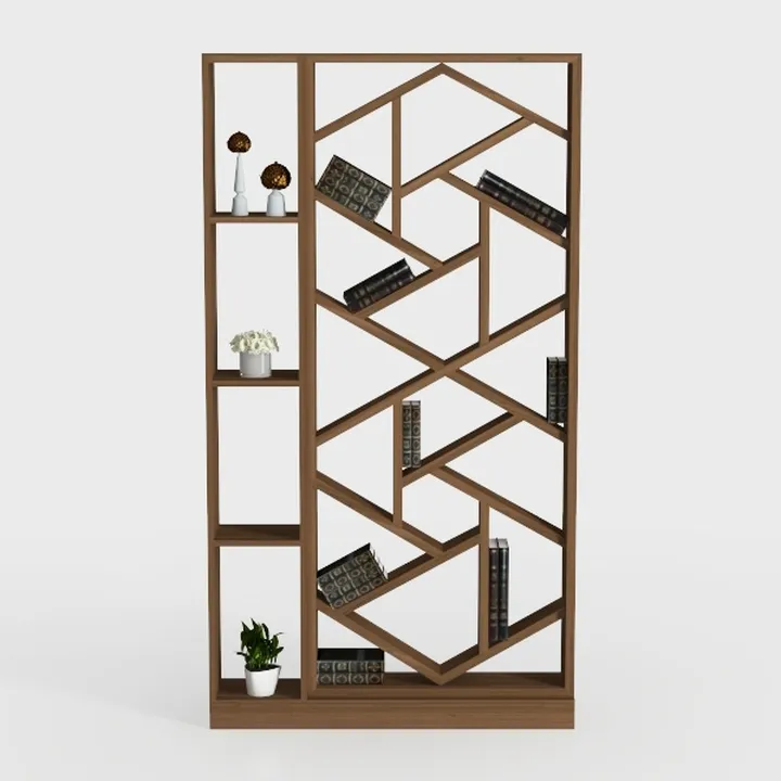DWVO Industrial Tree Bookshelf, Large 5 Tier