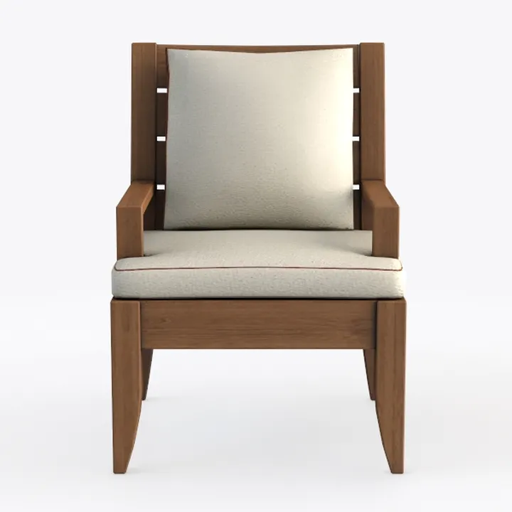 Giantex Mid Century Modern Accent Chair, Wooden Ar