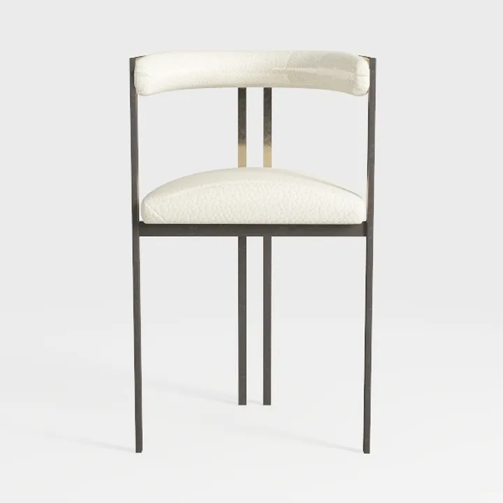 Amisco Caris Dining Chair - Cream Bouclé Polyester