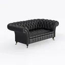 QHITTY Accent Large Sofa, Chesterfield Couch 3 Right 45 Degree View