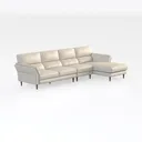 Karl home U-Shape Sectional Sofa Couch 111" Modern Right 45 Degree View