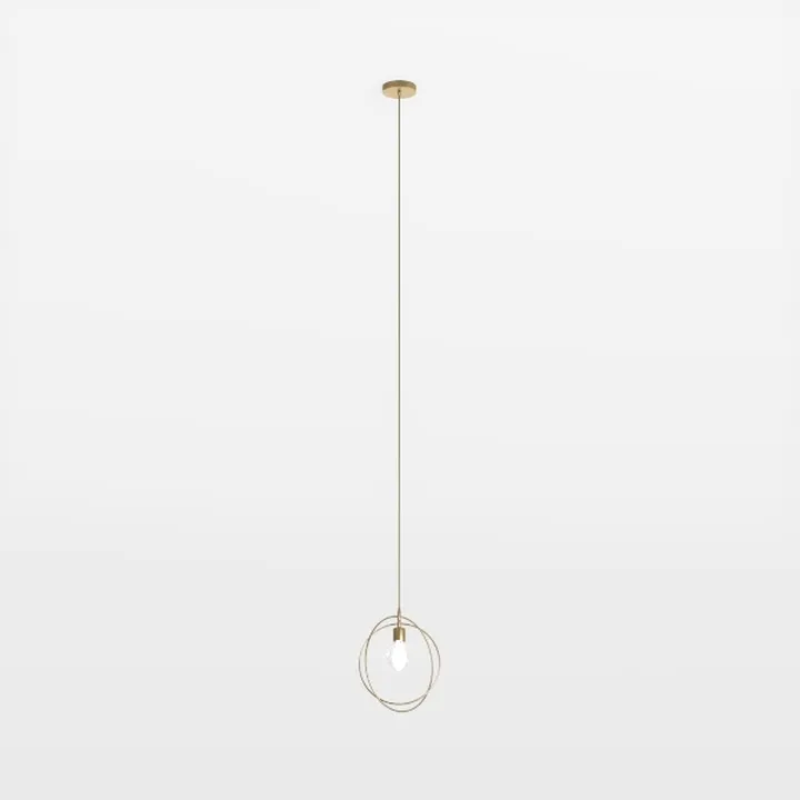 Modern Brass Geometric Pendant Lamp 3D Model