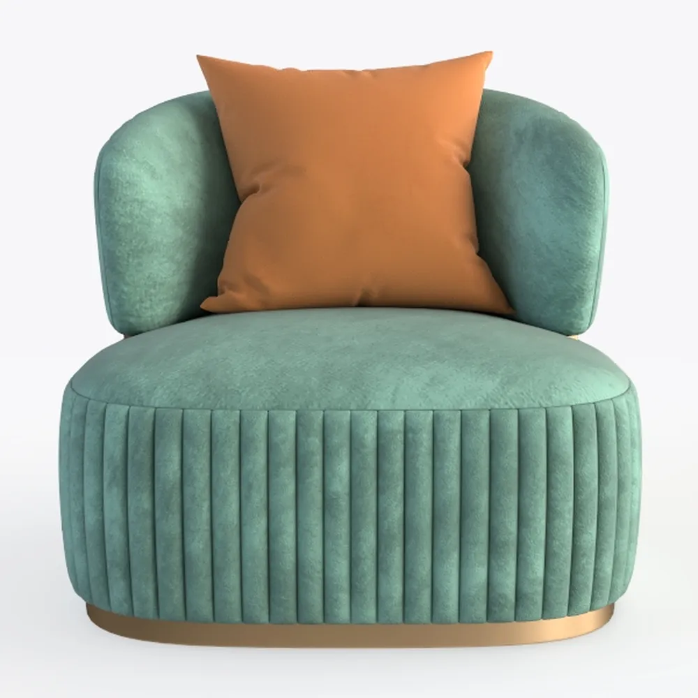 Modern Swivel Accent Chair, Velvet Corner Chair